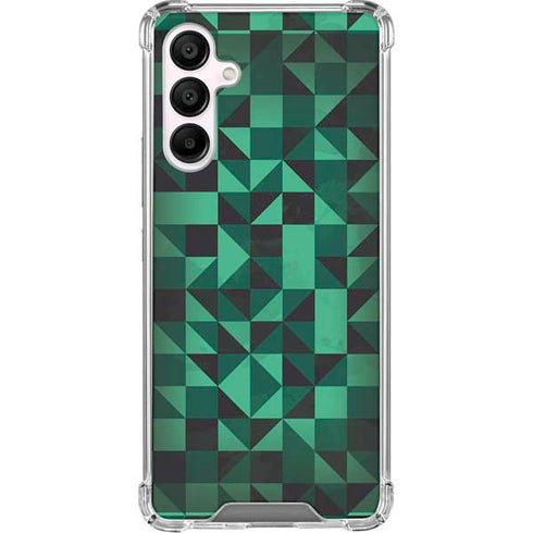 Black & Green Galaxy A16 5G Clear Case