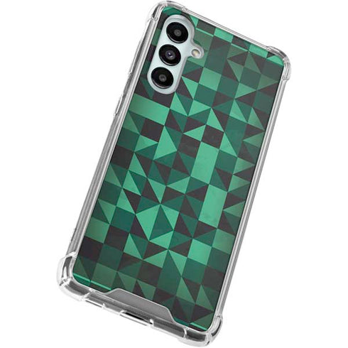 Black & Green Galaxy A16 5G Clear Case