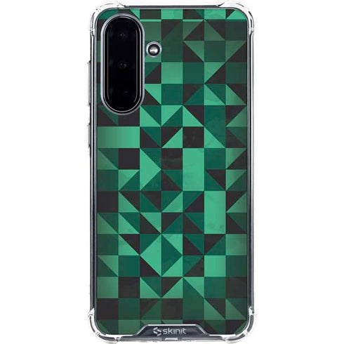 Black & Green Galaxy A36 5G Clear Case