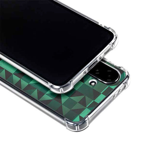 Black & Green Galaxy A36 5G Clear Case
