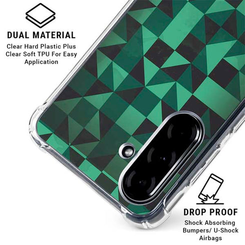 Black & Green Galaxy A36 5G Clear Case