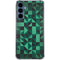 Black & Green Galaxy A55 5G Clear Case