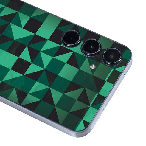 Black & Green Galaxy A55 5G Skin