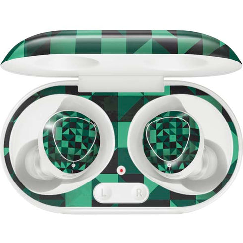 Black & Green Galaxy Buds Plus Skin