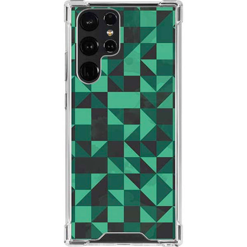 Black & Green Galaxy S23 Ultra Clear Case
