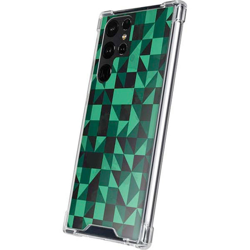 Black & Green Galaxy S23 Ultra Clear Case