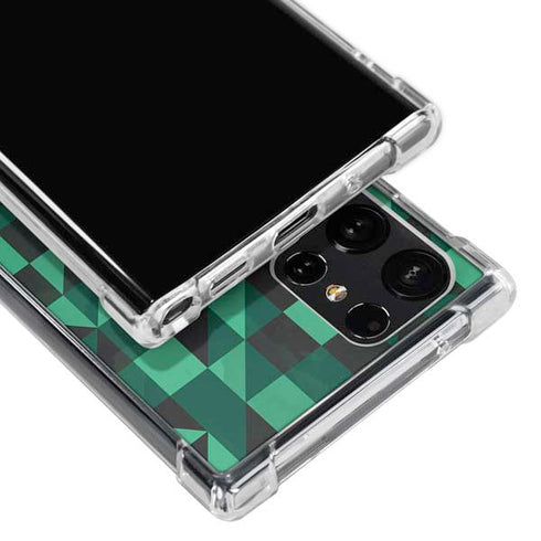 Black & Green Galaxy S23 Ultra Clear Case