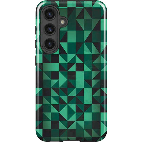 Black & Green Galaxy S25 Impact Case