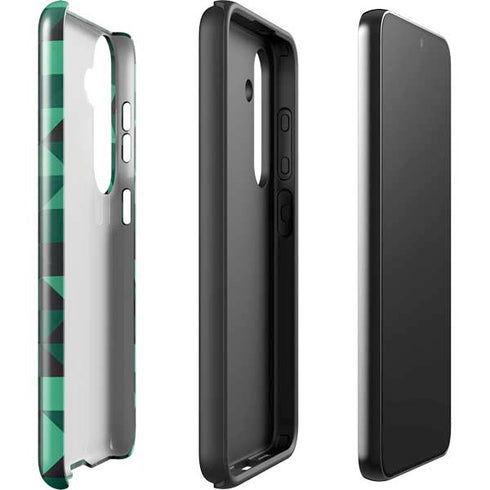 Black & Green Galaxy S25 Impact Case