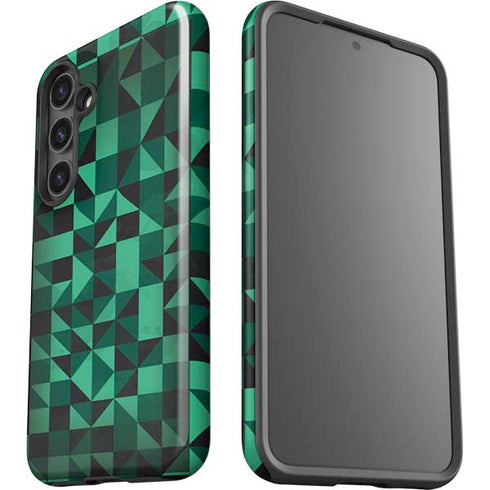 Black & Green Galaxy S25 Impact Case