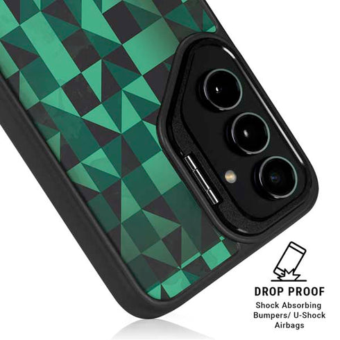 Black & Green Galaxy S24 Plus Kickstand Case