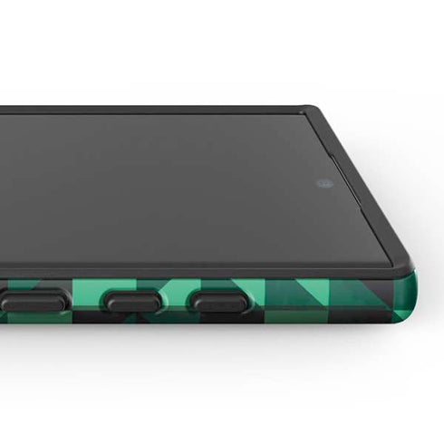Black & Green Galaxy S25 Ultra Impact Case