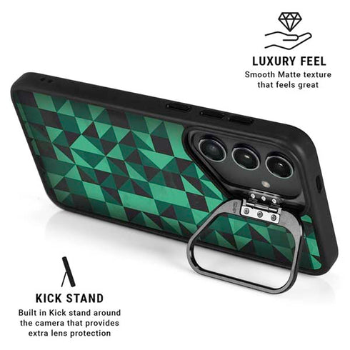 Black & Green Galaxy S25 Ultra Kickstand Case
