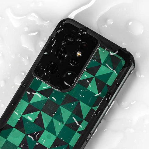 Black & Green Galaxy S24 Ultra Waterproof Case