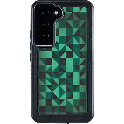 Black & Green Galaxy S24 Waterproof Case