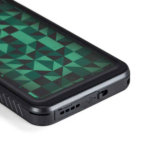 Black & Green Galaxy S24 Waterproof Case