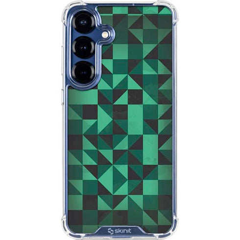 Black & Green Galaxy S25 Plus Clear Case