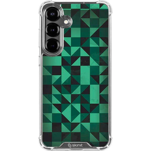 Black & Green Galaxy S26 Clear Case