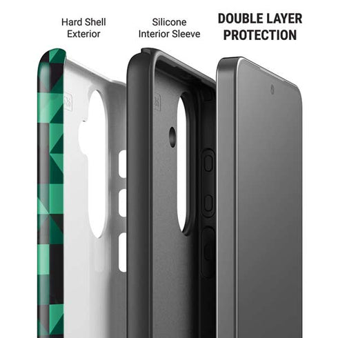 Black & Green Galaxy S26 Impact Case
