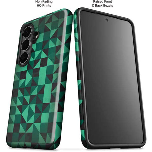 Black & Green Galaxy S26 Impact Case