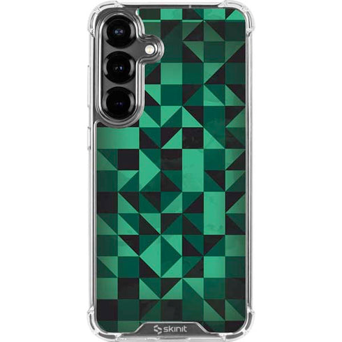 Black & Green Galaxy S26 Plus Clear Case