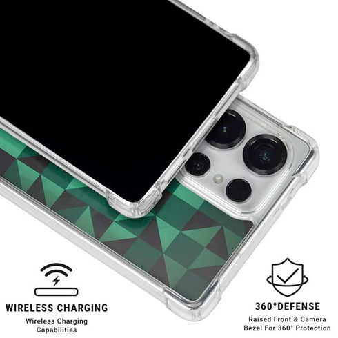 Black & Green Galaxy S26 Ultra Clear Case