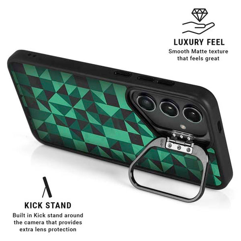 Black & Green Galaxy S26 Ultra Kickstand Case