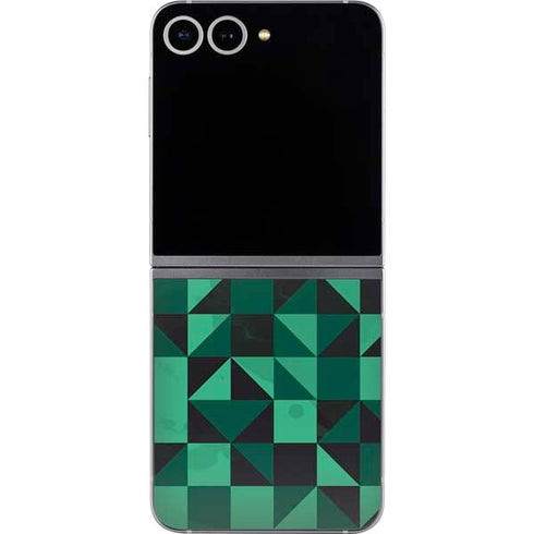 Black & Green Galaxy Z Flip6 Skin