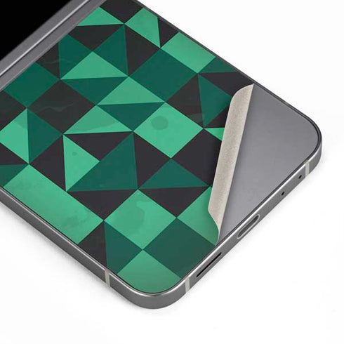 Black & Green Galaxy Z Flip6 Skin