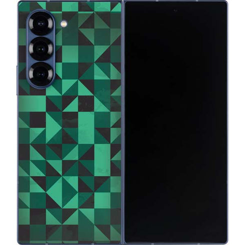 Black & Green Galaxy Z Fold6 Skin