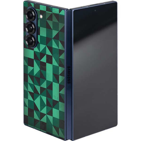 Black & Green Galaxy Z Fold6 Skin