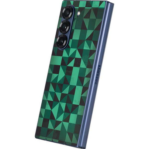 Black & Green Galaxy Z Fold6 Skin