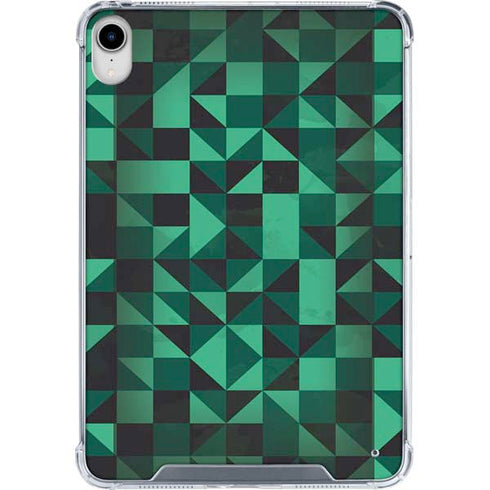 Black & Green iPad 11th Gen (2025) Clear Case