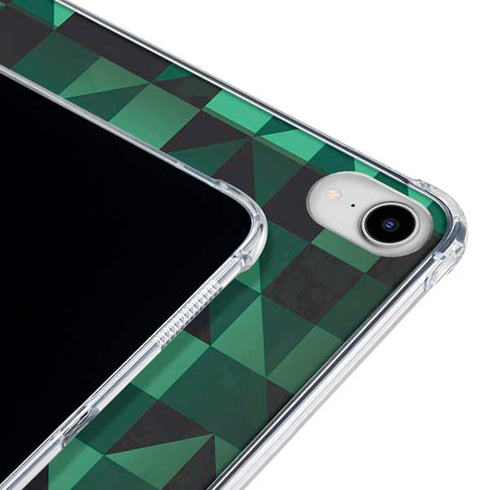 Black & Green iPad 11th Gen (2025) Clear Case