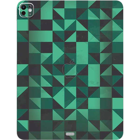 Black & Green iPad Pro 13in M4 (2024) Skin