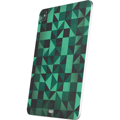 Black & Green iPad Pro 13in M4 (2024) Skin