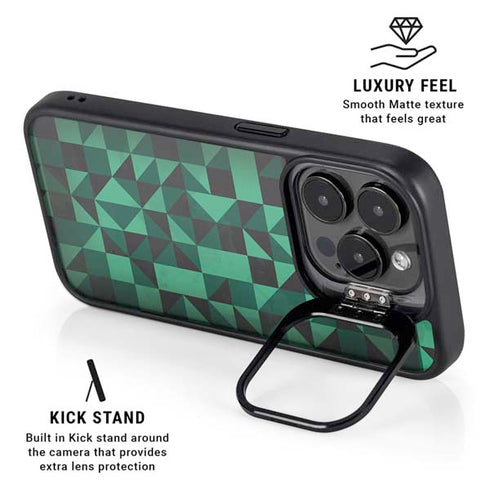 Black & Green iPhone 13 Pro Kickstand Case