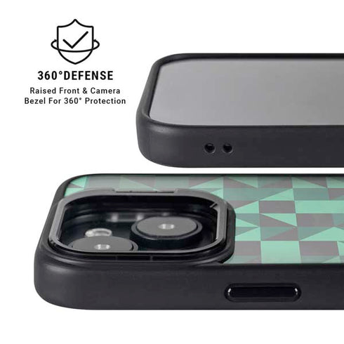 Black & Green iPhone 14 Plus Kickstand Case