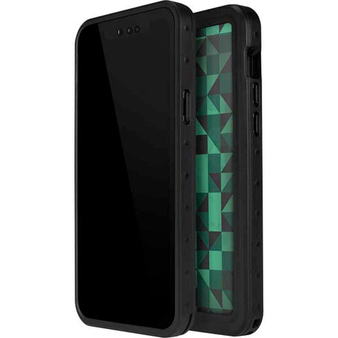 Black & Green iPhone 15 Plus Waterproof Case