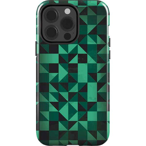 Black & Green iPhone 15 Pro Impact Case