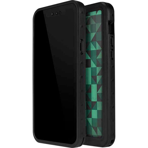Black & Green iPhone 15 Pro Waterproof Case
