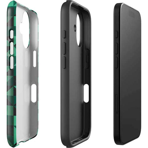 Black & Green iPhone 16 Impact Case