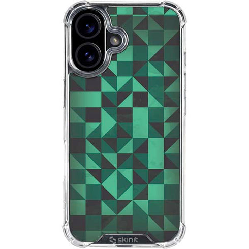 Black & Green iPhone 16 Plus Clear Case