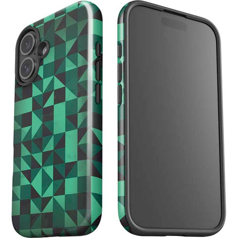 Black & Green iPhone 16 Plus Impact Case