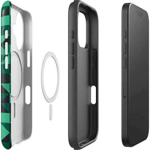 Black & Green iPhone 16 Plus Magsafe Impact Case