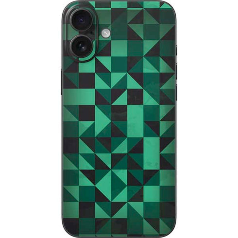 Black & Green iPhone 16 Plus Skin