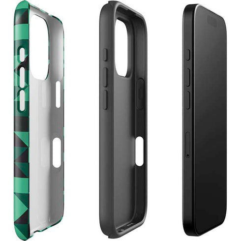 Black & Green iPhone 16 Pro Impact Case