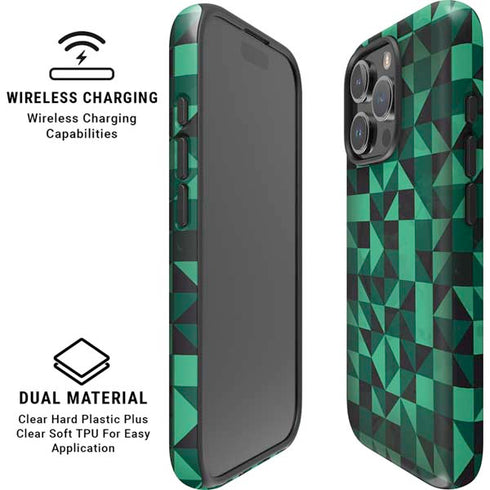 Black & Green iPhone 16 Pro Magsafe Impact Case