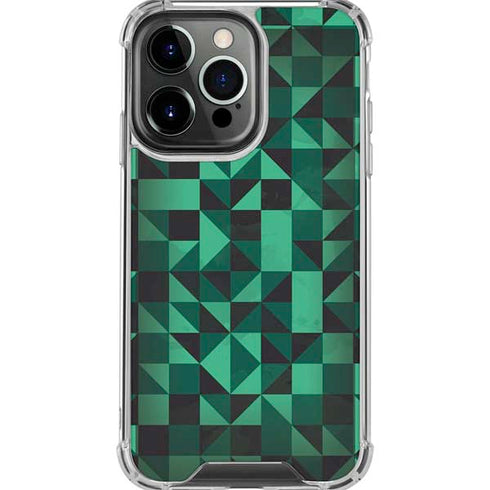 Black & Green iPhone 16 Pro Max Clear Case