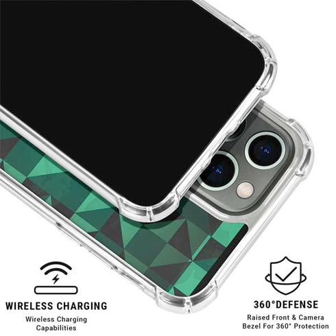Black & Green iPhone 16 Pro Max Clear Case